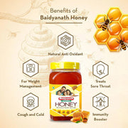 Baidyanath Asli Ayurved Honey 1Kg | Natural Immunity Booster, Pure & Wholesome - Weight Loss Support, Radiant Skin, Cough & Cold Defense | No Added Sugar