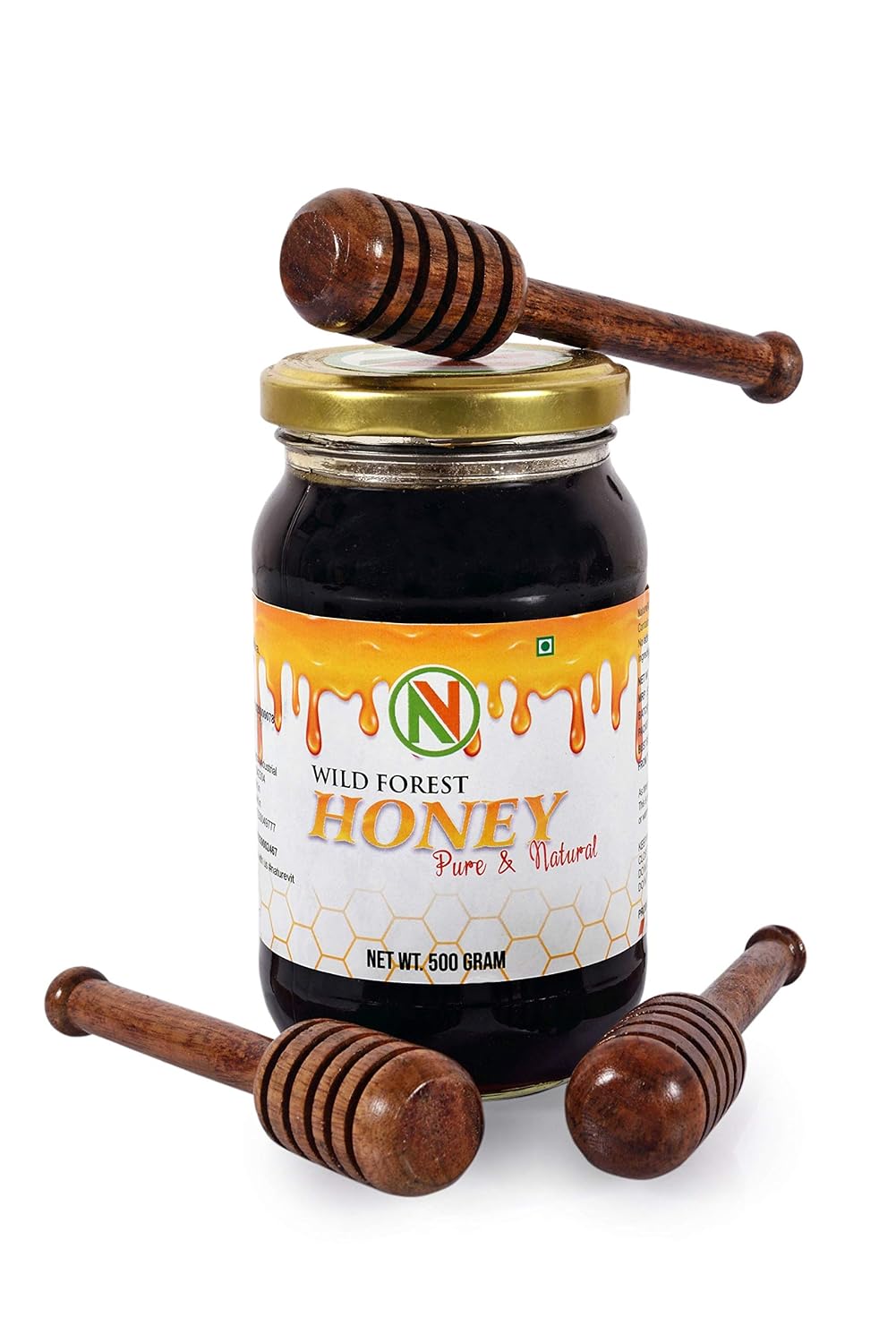 NatureVit Wild Forest Honey, 2 kg [Pure and Natural] [Pack of 4]