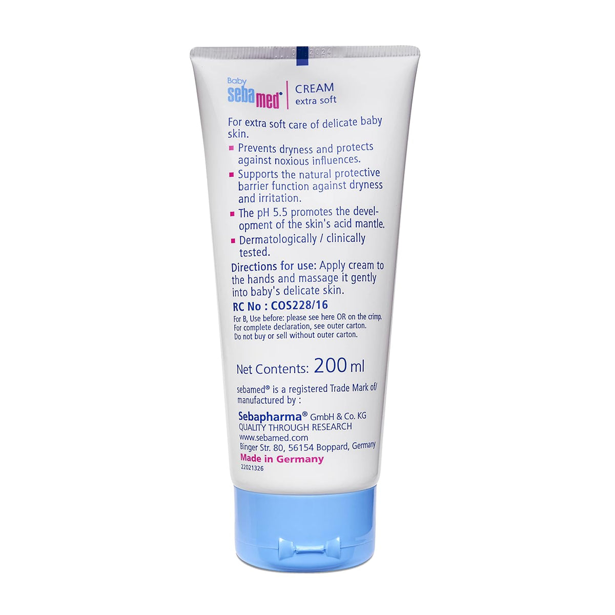 Sebamed Baby Cream Extra Soft|pH 5.5|Ideal for Dry Skin|200 ml (Pack of 2)