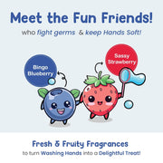 Mother Sparsh Jumbo Crayon Roll-On Kids Handwash (Pack of 2) | Strawberry & Blueberry Scented | Non-Toxic Hand Wash for Kids, Paraben Free, SLS Free, Alcohol Free | Colourful Soap Pen