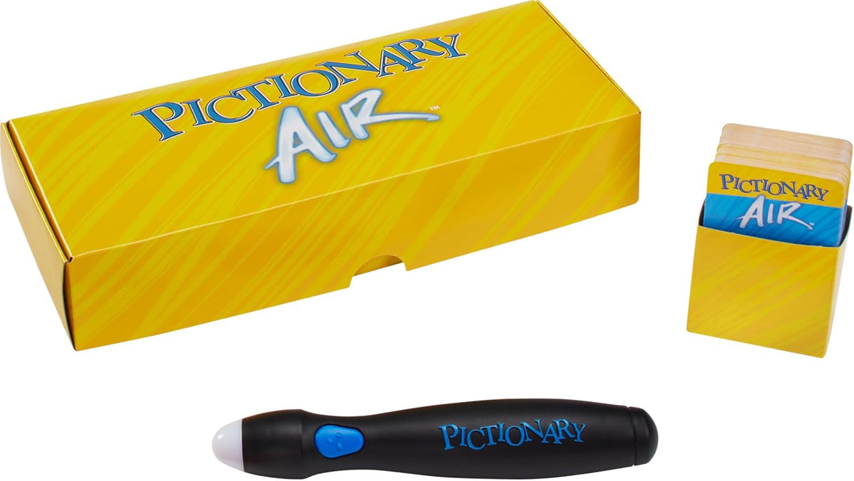 Mattel Games Pictionary Air™ Drawing Game, Family Game with Light-up Pen and Clue Cards, Links to Smart Devices, Makes a Great Gift for 8 Year Olds and up