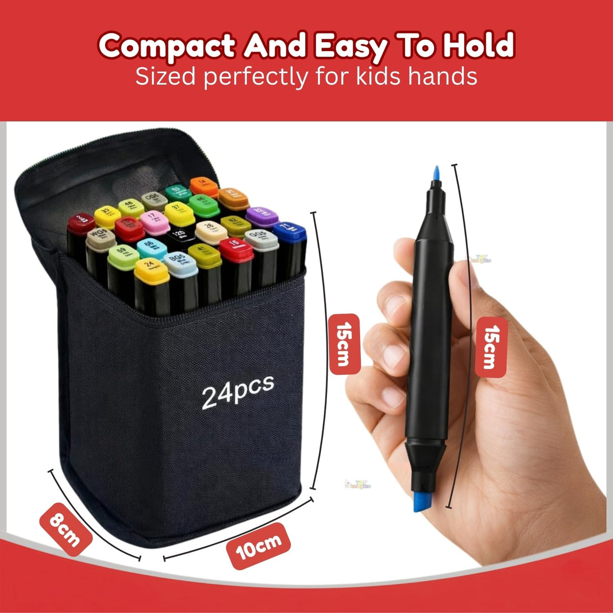 Toy Imagine 24 Dual Tip Art Markers Sketch Pens for Kids Adults Artists