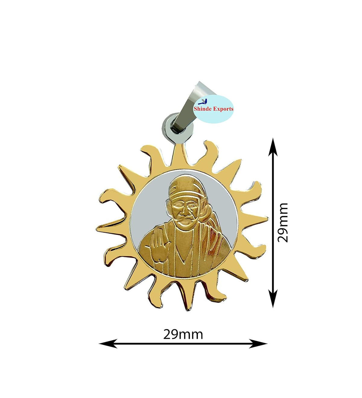 SHINDE EXPORTS Shirdi Saibaba stainless steel pendant locket