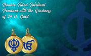 DIVINITI 24K Gold Plated Double-Sided Religious Pendant with Premium Gift Box, Spiritual Locket for Men & Women, Devotional Jewellery for Gifting & Everyday Wear | Khanda Sahib & Ek Onkar