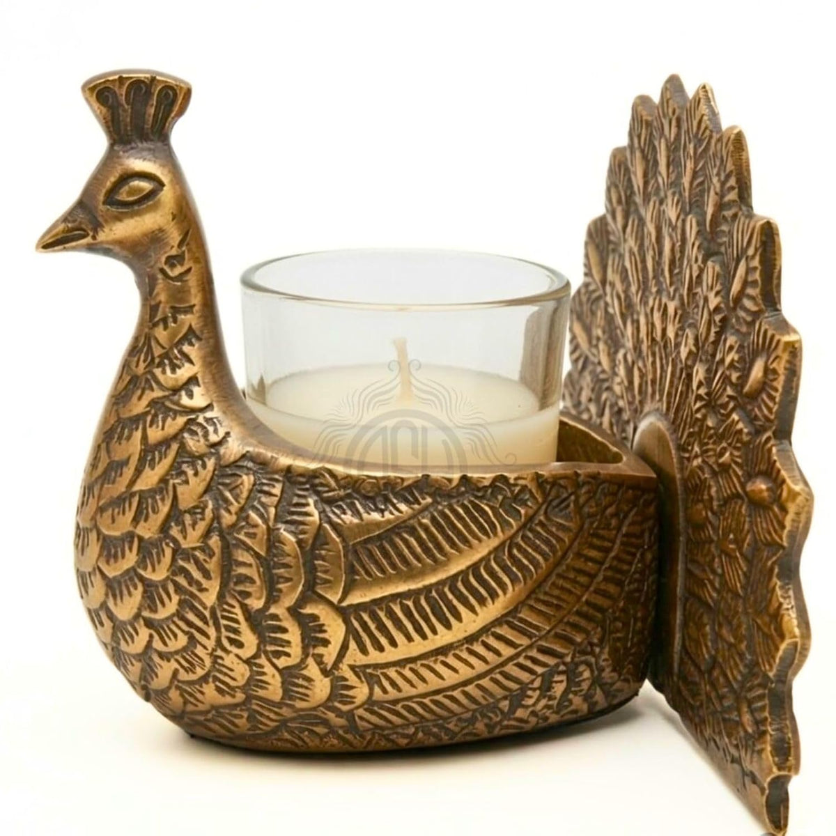 DSH Metal Peacock Tea Light Candle Holder Decorative Candle Votive for Home Décor Living Room & Gifting