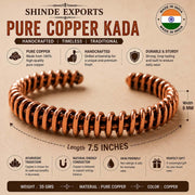 SHINDE EXPORTS pure original copper tamba kada bracelet for men and women boys