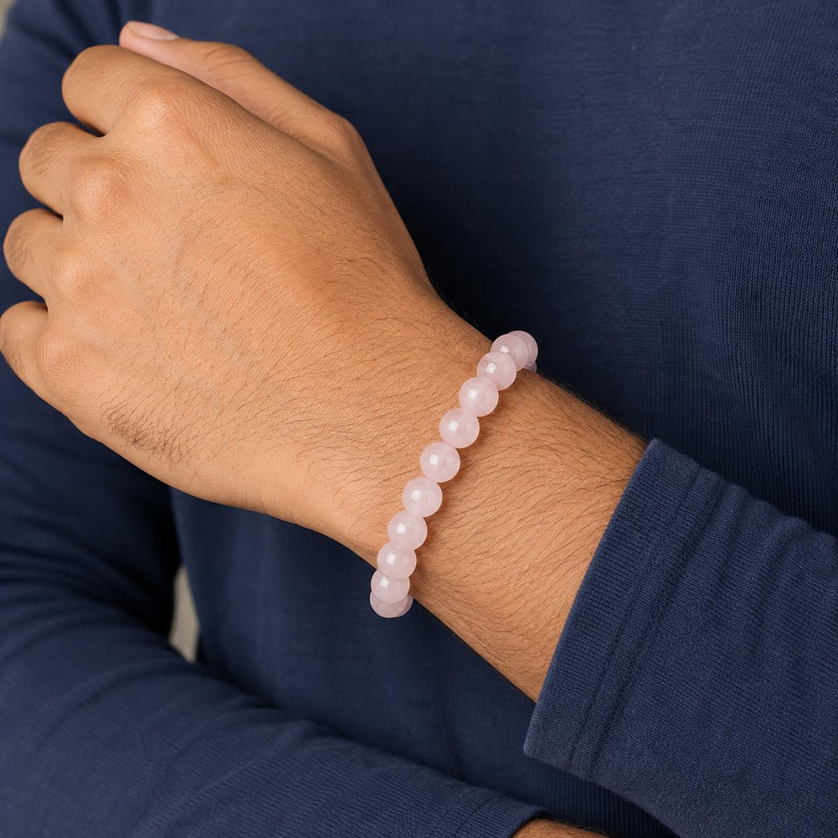 SHINDE EXPORTS Natural Pink Quartz Gemstone Bracelet for men and women