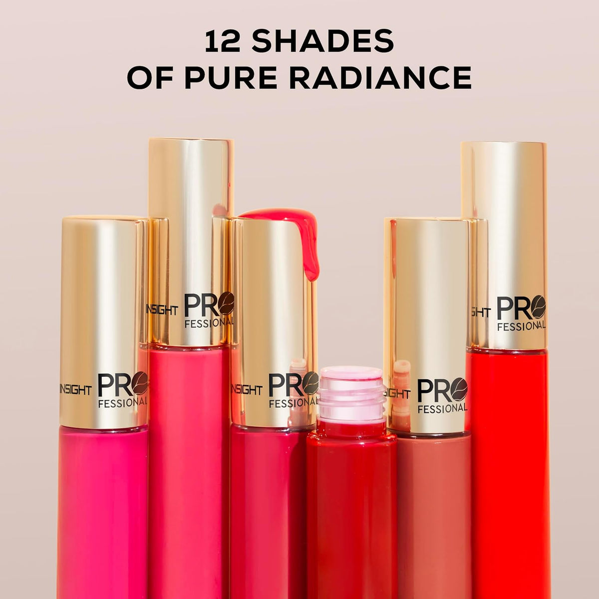 INSIGHT Radiant Lip Color (Dusky Rose) | Glossy Finish | Lightweight Formula with Glass-Like Shine | Enriched with Hyaluronic Acid & Avocado Oil for Hydrated, Soft, Nourished Lips, 7g (Pack of 2)