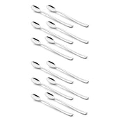 Parage Stainless Steel Soda Spoon 12 PCS, 20.5 cm Length, Ice Cream Spoon for Tall Glasses, Cocktail Bar Long Handle Spoon, Milkshake Spoon, Bournvita Spoon, Bar Set, Set of 12, Silver