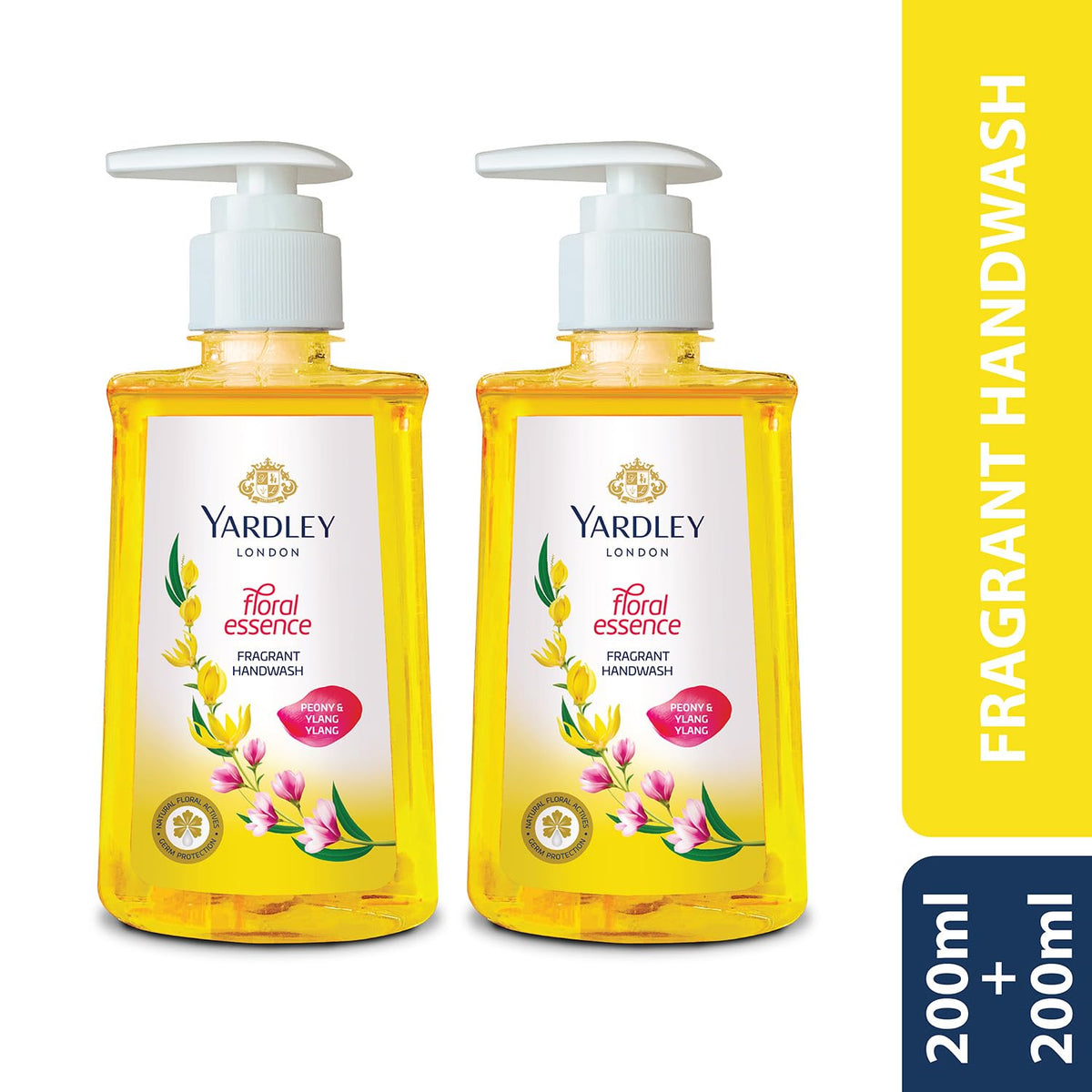 Yardley London Floral Essence Peony & ylang ylang Fragrant Handwash 200ml+200ml