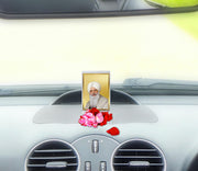 DIVINITI 24K Gold Plated Religious Car Dashboard Frame | Premium God Idol Frame for Car, Home Mandir & Office Table | Spiritual Gift, Decorative Showpiece | Radha Soami