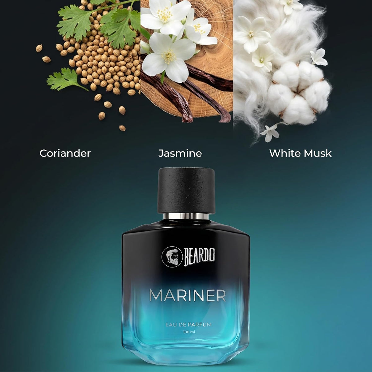 BEARDO Mariner EDP for Men, (100ml X 2) | Eau De Parfum|Long Lasting Perfume for Men | Body Spray for Men | Day Time Fragrance Body Spray | Fresh, Aqua Notes | Gift for husband | Gift for boyfriend