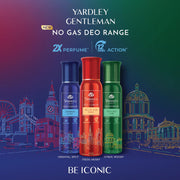 Yardley London Liquid Gentleman Luxe No Gas Perfumed Lemon Deodorant | No Gas Deo For Men| 2X Perfume | 12 Hours Action | 120Ml