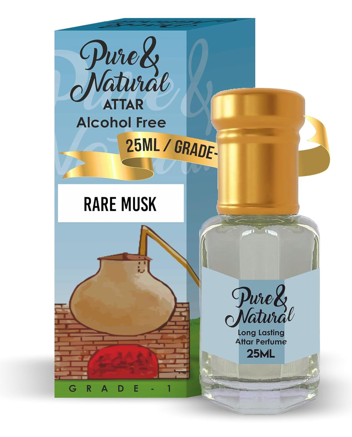 Parag Fragrances Rare Musk Attar 25Ml / 0% Alcohol/Pure & Natural Attar Series For Personal & Religious Use