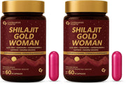 Carbamide Forte Shilajit Gold Capsules For Women With Pure Shilajeet Swarna Bhasma, Saffron & Ashwagandha | Himalayan Shilajit for Women | Shilajeet Gold Original | 60 Veg Capsules (Pack of 2)
