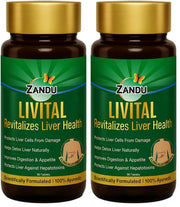 Zandu Livital Liver Detox Tablets – Clinically Proven for Liver Detox & Health Support in 2 Months | 90 Tabs X 2 | 100% Ayurvedic Formula with Bhringaraj & Guduchi | Ayurvedic Alternative to Milk Thistle