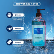 Bella Vita Luxury Skai Aquatic | Long Lasting EDC 100ml Perfume & Shower Gel 500ml for Unisex | Fresh, Hydrating, Softer Skin and Deep Cleansing