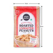 Urban Platter Roasted Unsalted Peanuts, 200g (Skin Removed | Vacuum Packed | Product of Bharuch | Oil-Free)