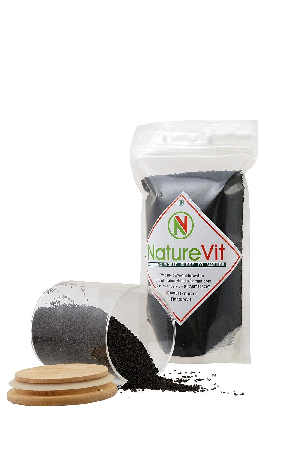 NatureVit Kalonji Seeds 400 Gram | Nigella Seeds for Cooking & Hair Growth | Indian Superfood | Adds Flavour to Breads & Curries | 100% Natural & Pure