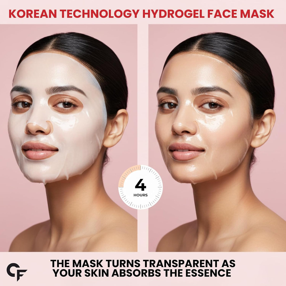Carbamide Forte Bio Collagen Mask | Collagen Mask Overnight | Sheet Mask | Korean Glass Skin Overnight Hydrogel Face Mask Sheets for Deep Hydration, Pore Minimizing, Firming & Moisturizing | Paraben-Free | For All Skin Types | 2 Piece