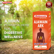 Baidyanath Ajwain Ark - 225 ml | Ayurvedic Solution for Stomach Health, Supports Digestion and Appetite