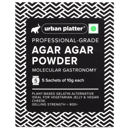 Urban Platter Professional-Grade Agar Agar Powder, 50g (Plant-Based Gelatin Alternative, Ideal for Veg Jelly)