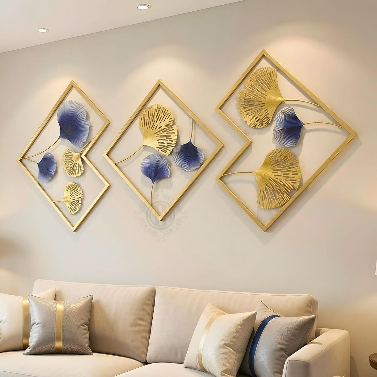 DSH CRAFTING YOUR CURIOSITY Metal Wall Art Wall Sculptures Hanging Perfect For Home Decorations Living Room Bedroom. (06-LEAFframe)