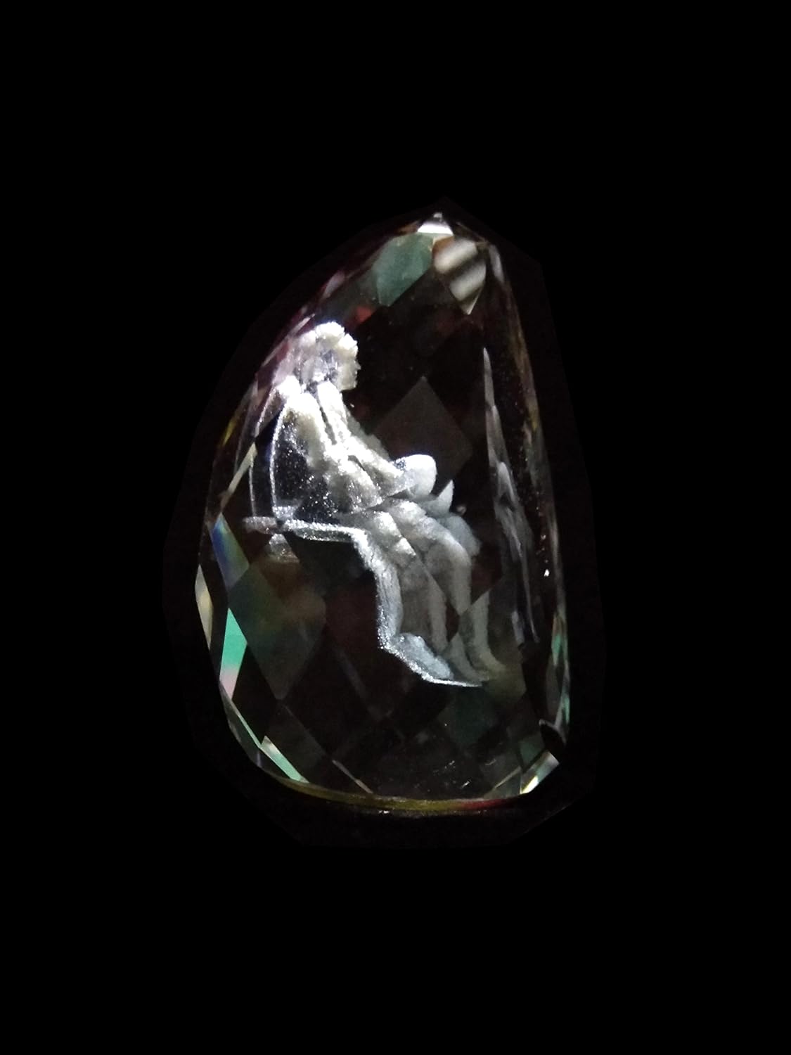 SHINDE EXPORTS 3D Crystal Sai Baba Idol Staute Murti for Home, Pooja Room, Gift Purpose & Car Dashboard.