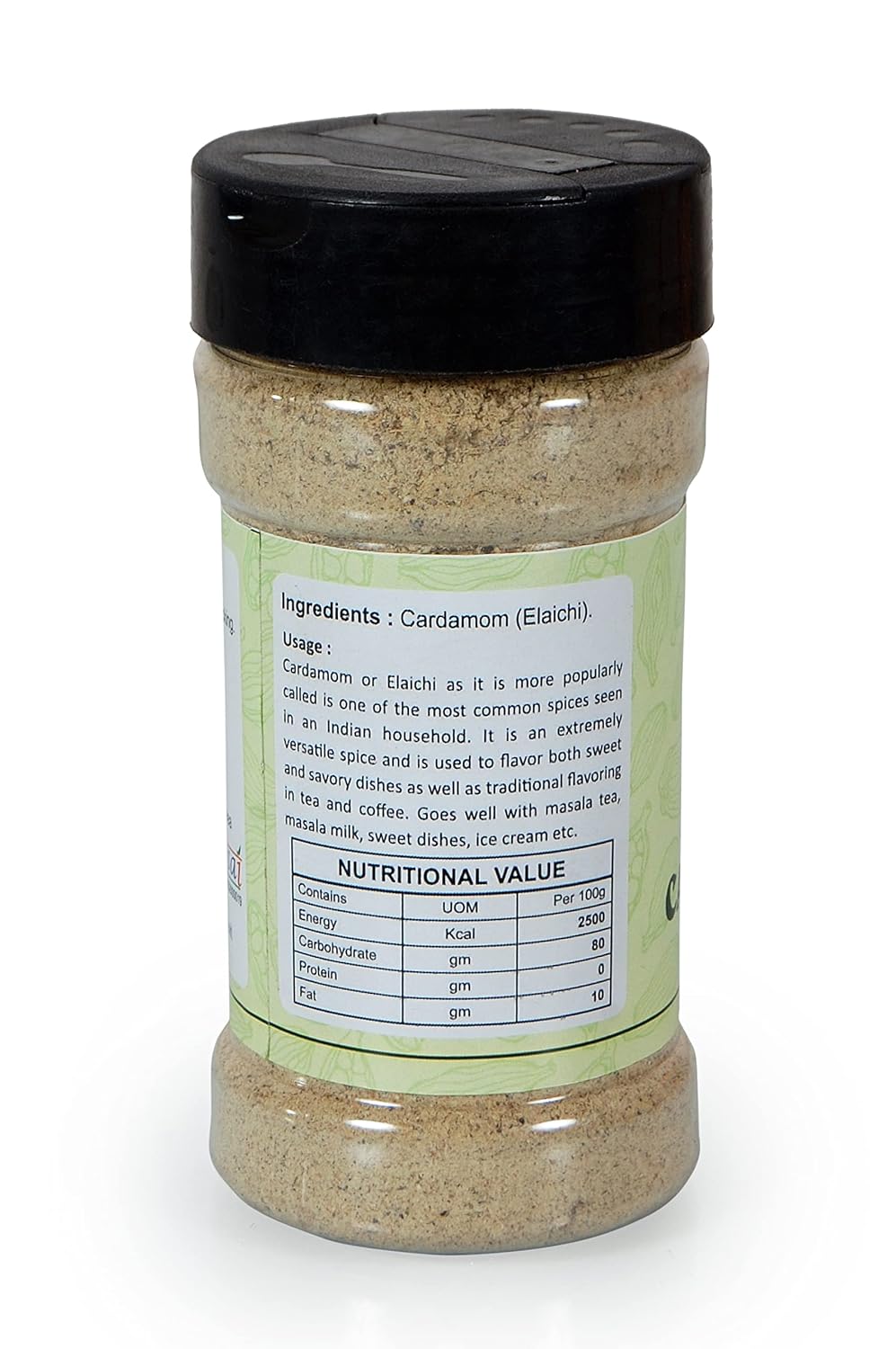 NatureVit Green Cardamom Powder 100 Gram | Premium Fine Elaichi Spice | Aromatic & Freshly Ground | Ideal for Sweets, Tea & Baking