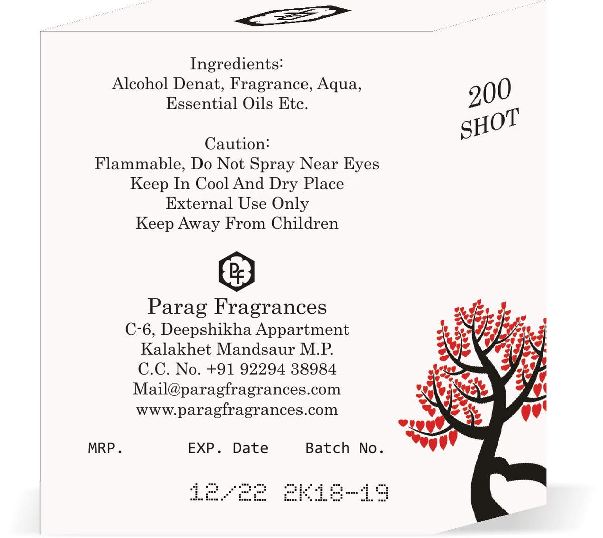 Parag Fragrances Rose Perfume 18ml Long Lasting For Men