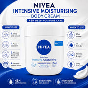 NIVEA Intensive Moisturising Body Cream with Deep Moisture Serum & Sea Minerals, 48H Fast-Absorbing Moisture, for Normal to Dry Skin, 400 ml