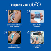 Godrej aer O – Hanging Car Air Freshener – Cool Aqua Pack of 3 (22.5g) | Gel Lasts up to 30 days | Car Accessories