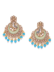 Priyaasi Jhumki Earrings for Women (Golden) (EAR-PR-50127-BLU)