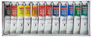 Camel Paint Brush Series 66 - Round Synthetic Gold, Set of 7 & Camel Artist's Water Color - 20Ml Each, 12 Shades