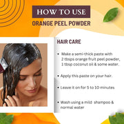 Brijbooti Orange peel powder for face 200g | Face Pack & Face Mask | Detan, Acne, Oil Control & Pimples With Vitamin C | orange peel powder for drinking
