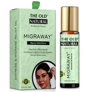 The Old Natural Migraway Roll On | Essential Oil Blend for Head Comfort, Relaxation & Stress Relief | Lavender, Rosemary, Chamomile, Brahmi & Lemongrass Oils | Travel Friendly Aromatherapy Roll On | 10ml