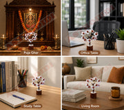 Astrodidi Gomti Chakra Stone & Rudraksha Beads Tree | Multicolour Spiritual Home Decor Gomati Stones Showpiece | Traditionally Associated with Prosperity and Good Fortune | Decorative Gift Item