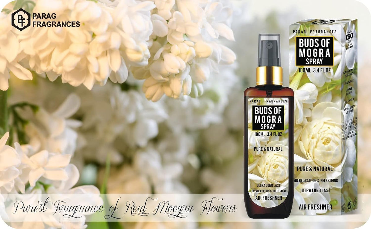 Parag fragrances Natural Room Perfume Spray/Air Freshener (Long Lasting And Made With Natural Essential Oils) 100Ml (Jasmine)