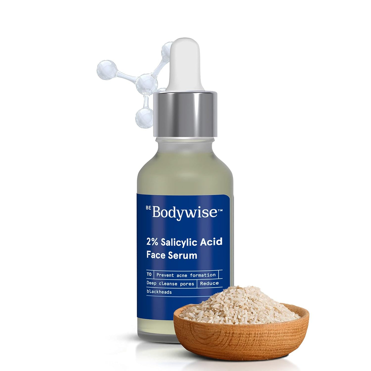 Be Bodywise Bodywise 2% Salicylic Acid Face Serum for Women | Helps to Reduce Acne, Blackheads, Whiteheads | 2% Salicylic Acid and 0.5% Niacinamide for All Skin, 30ml