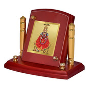 DIVINITI 24K Gold Plated Religious Car Dashboard Frame | Premium God Idol Frame for Car, Home Mandir & Office Table | Spiritual Gift, Decorative Showpiece | Khatu Shyam-1