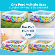 Toy Imagine Kids Tm 6 Ft Big PVC Swimming Pool Play Centre Swim Center Clearview Aquarium Inflatable Pool.Holi