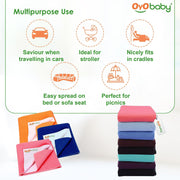 OYO Baby Instadry Anti-Piling Fleece Extra Absorbent Quick Dry Sheet for New Born Babies, Bed Protector Mattress, Reusable Waterproof Baby Cot Sheet for Toddler Infant, Large Size 140x100cm, Blue