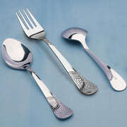 Parage 12 Pieces Stainless Steel Cutlery Set, 18.5 cm, Premium Cutlery for Home & Kitchen, Luxury Dining Tableware Gift for House Warming, Silver Imperial Design (6 Table Spoons & 6 Table Forks)
