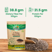 Zandu Chia Seeds, 200g I Premium & Raw Seeds I Rich in Omega-3 Fatty Acids I Helps in Weight Management