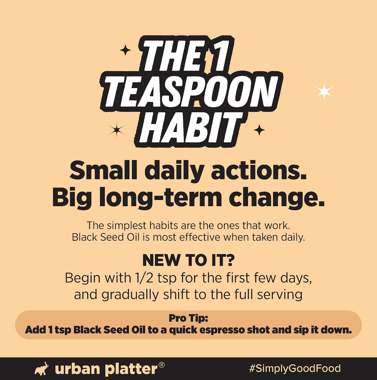 Urban Platter Black Seed Oil, 15ml (Cold-Pressed, 2% Naturally Occurring TQ, Anti-Inflammatory, Consume daily for overall well being and vitality)