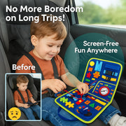 Toy Imagine Montessori Busy Board and Sensory Activity Book for Toddlers