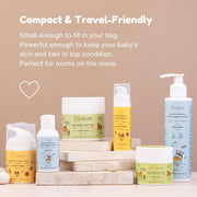 Little Rituals Travel Kit/Gift Pack for Kids, Baby, Children| Premium Gift Pack for Baby | Newborn Baby Essentials Combo | Baby Products Mini Pack | New Born Baby Products | Baby Skin Care Collection for Travelling Parents | Body Wash 50 ml, Face Cream 30 gm, Body Butter 50 gm