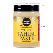Urban Platter Tahini Paste, 500g (Smooth & Creamy White Sesame Paste, No Additives, Ideal for Hummus, Shawarma Sauce, Baba Ghanoush & Salad Dressings)