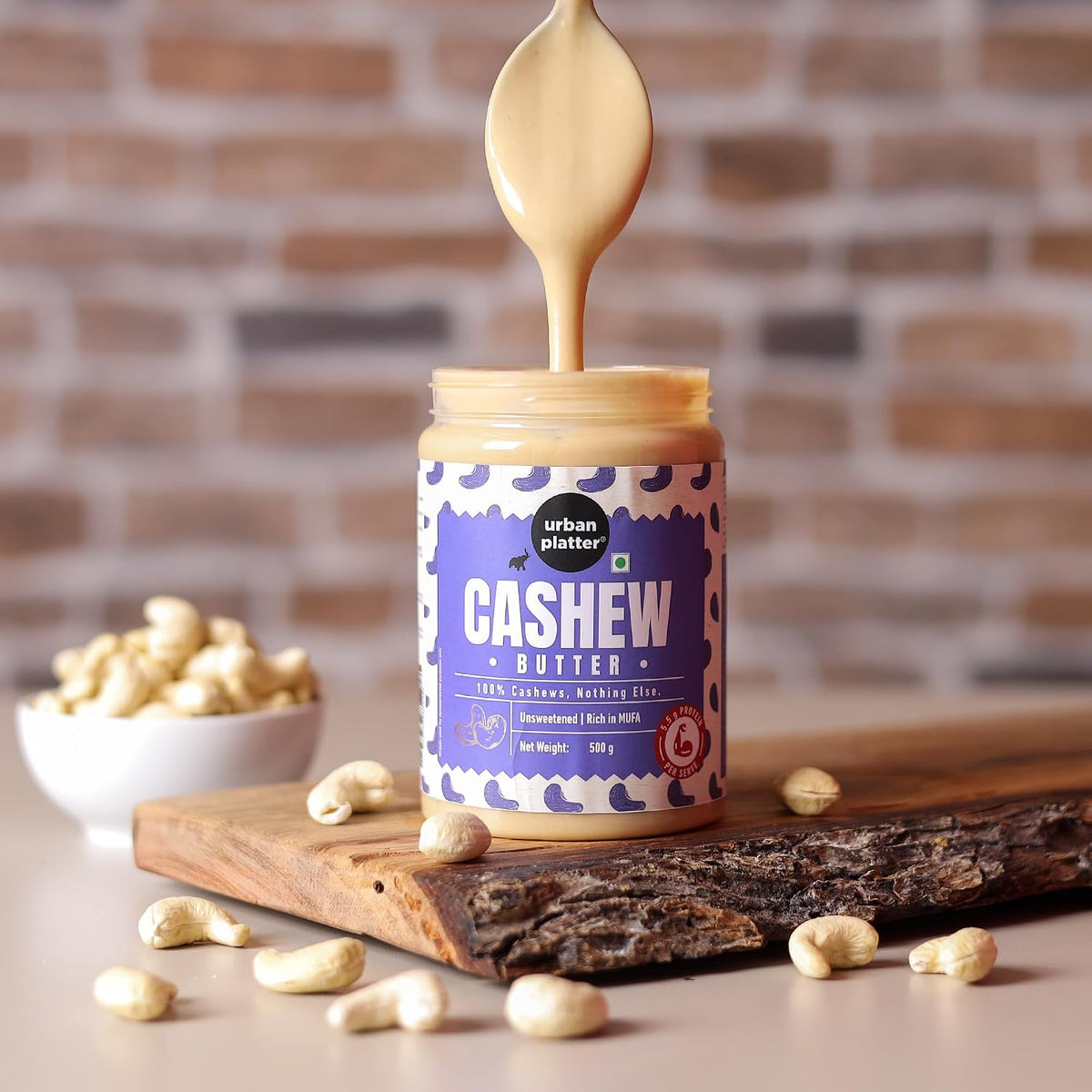 Urban Platter Cashew Butter, 500g (Rich & Creamy | Single Ingredient | Keto-Friendly)