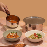 Vinod Stainless Steel Tope with Lid, 1 LTR & Sauce Pan Set, 1.8 LTR